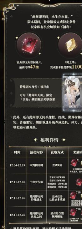 世界之外「此间即无间」副本福利大放送！47抽免费领攻略