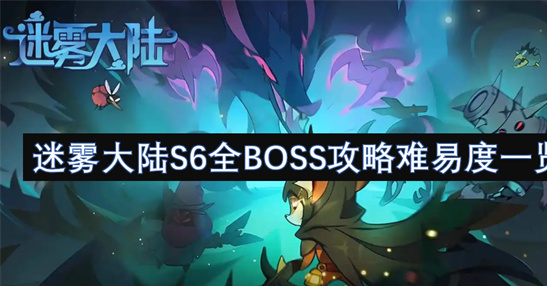 迷雾大陆S6全BOSS难度排行-魔王行宫试炼通关技巧详解