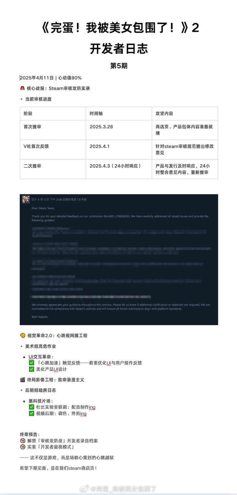 我被美女包围2开发进度曝光:画面全面进化 Steam审核进入关键阶段